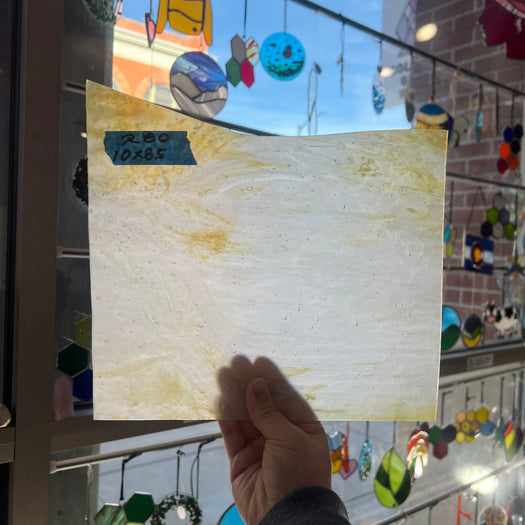 Yellow White Milky Kokomo Sheet Glass Colorado Glassworks