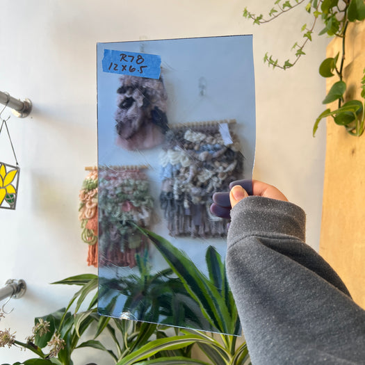 Medium Blue Artique Oceanside Transparent Sheet Glass Colorado Glassworks 12x6.5in (OS-64414253)