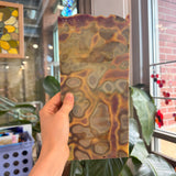 Silver Mottled Bullseye Sheet Glass