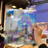 Periwinkle Cornflower Blue Iridescent Wissmach Fusible 96 COE Sheet Glass Colorado Glassworks