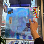 Periwinkle Cornflower Blue Iridescent Wissmach Fusible 96 COE Sheet Glass Colorado Glassworks   