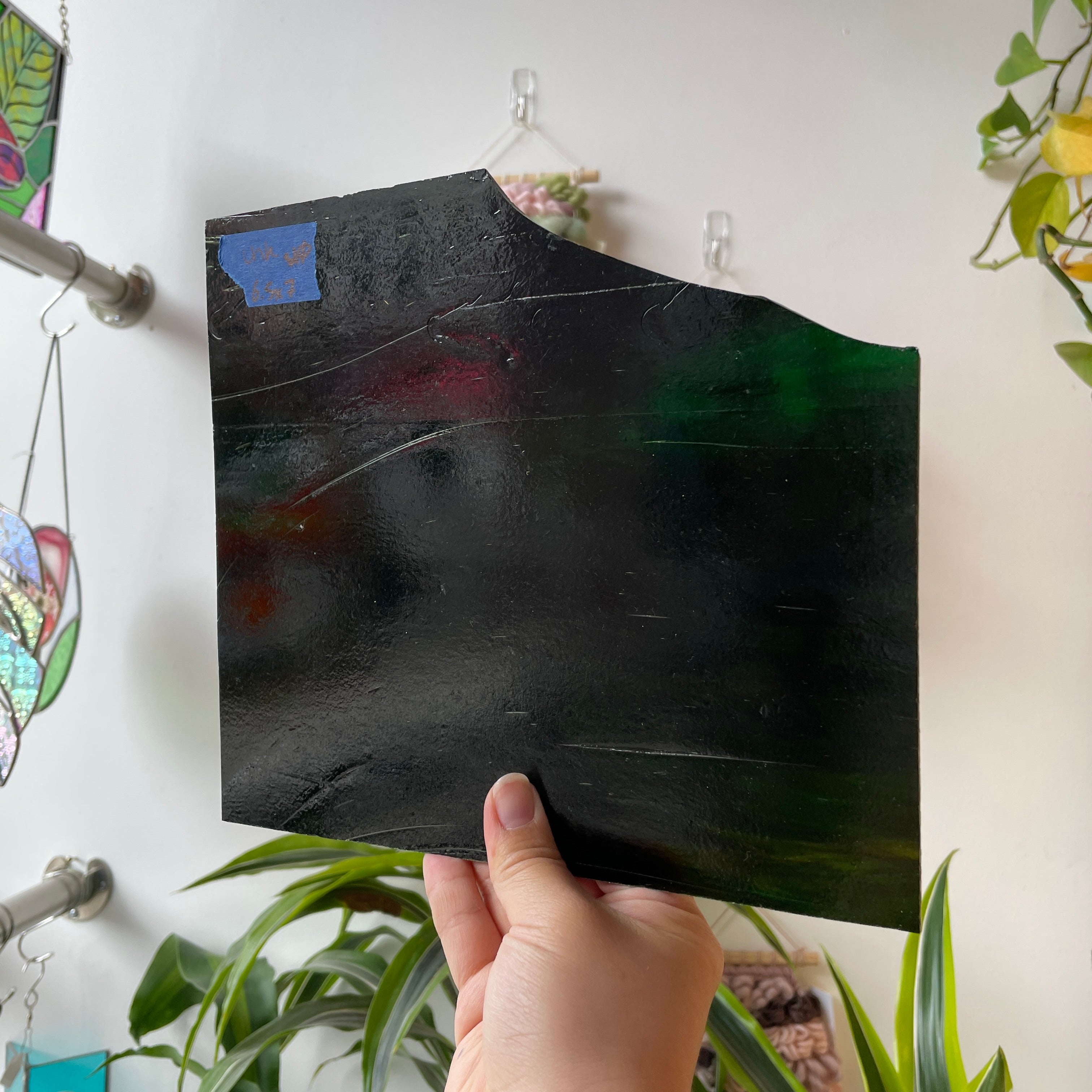 Dark Green Brown Mixed Transparent Sheet Glass Colorado Glassworks