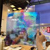 Periwinkle Cornflower Blue Iridescent Wissmach Fusible 96 COE Sheet Glass Colorado Glassworks