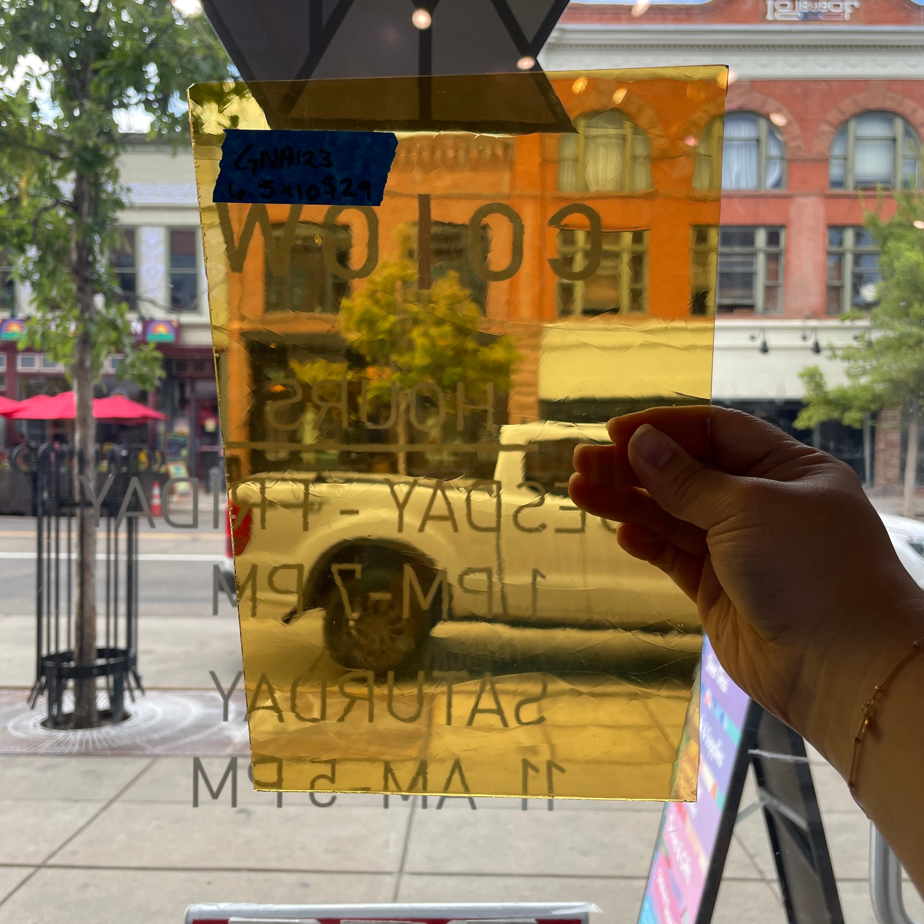 Transparent Light Orange GNA Sheet Glass Colorado Glassworks