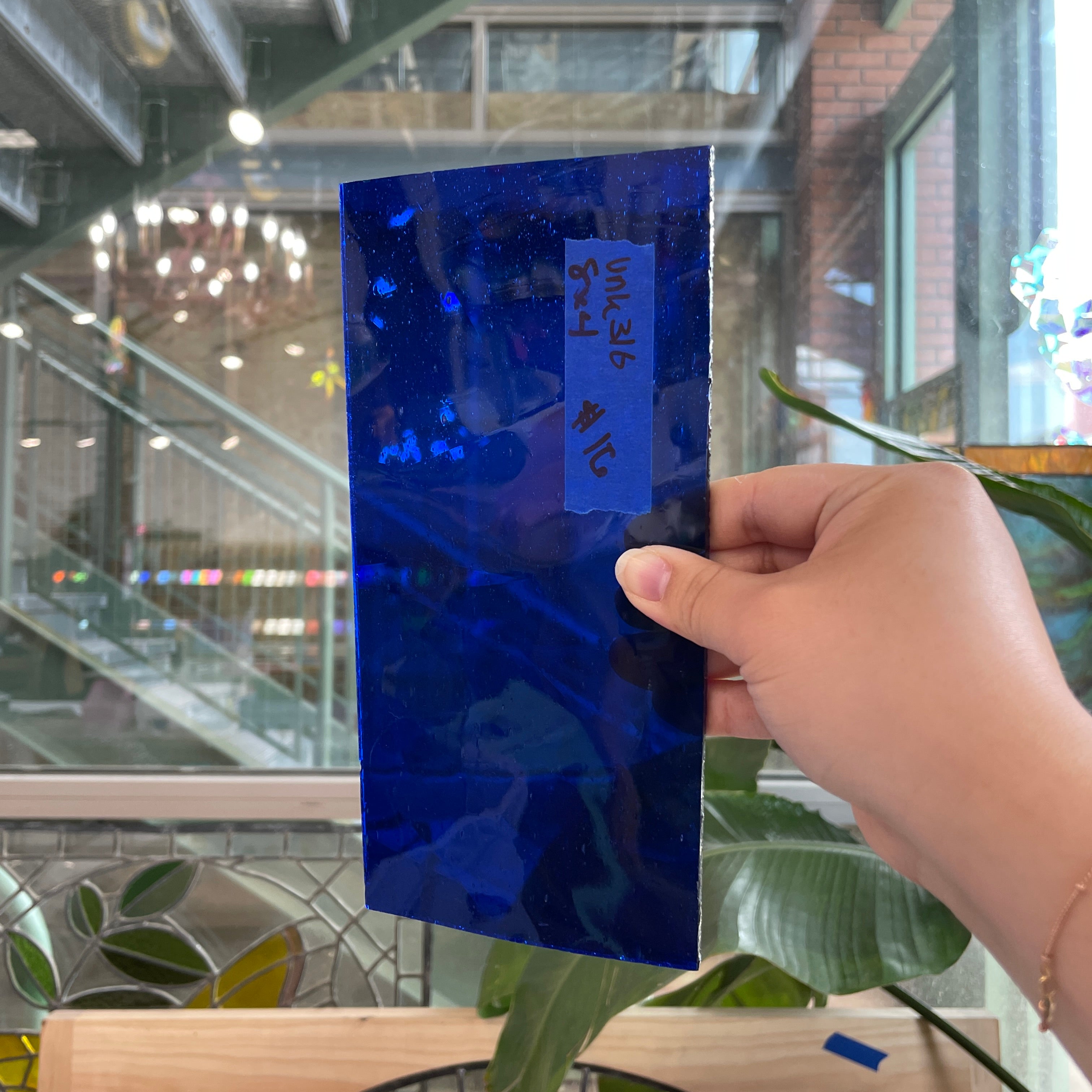 Dark Blue Transparent Sheet Glass Colorado Glassworks