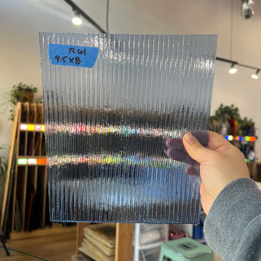 Textured Blue Transparent Optimum Sheet Glass Colorado Glassworks