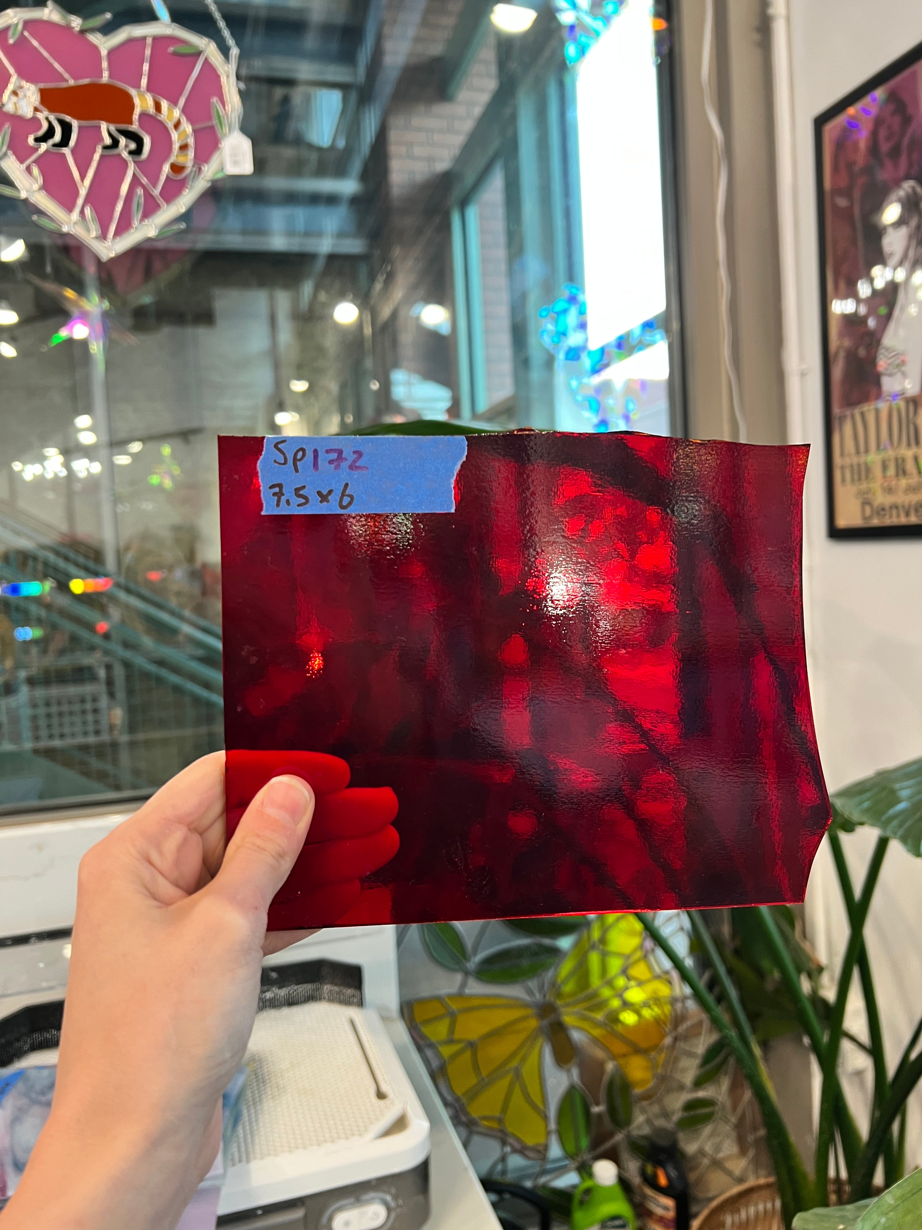 Red Transparent Spectrum Sheet Glass Colorado Glassworks