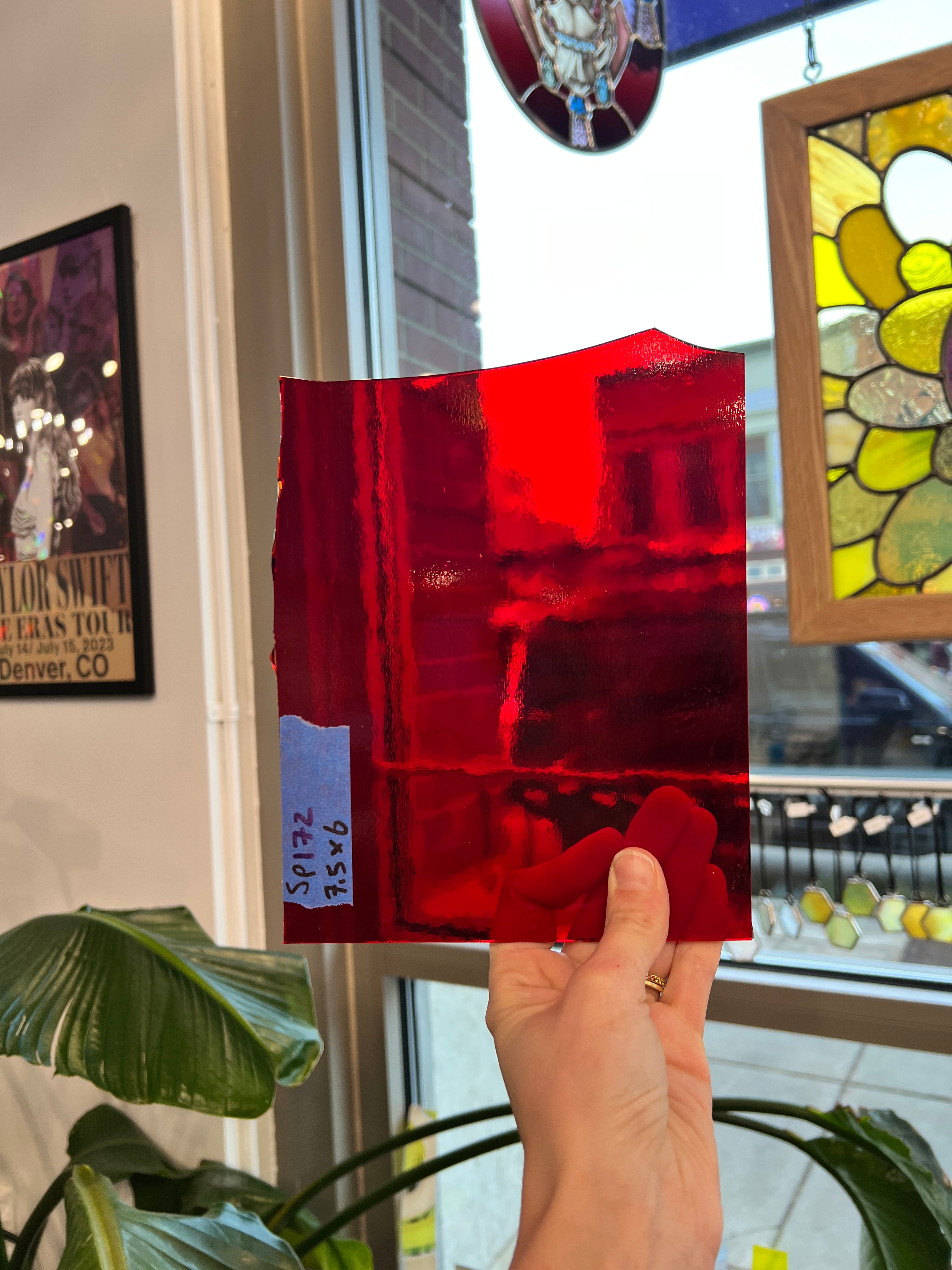 Red Transparent Spectrum Sheet Glass Colorado Glassworks