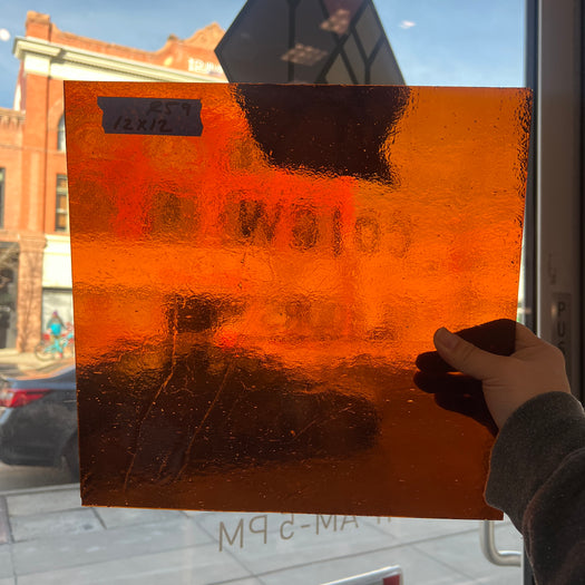 Dark Amber Kokomo Sheet Glass Colorado Glassworks