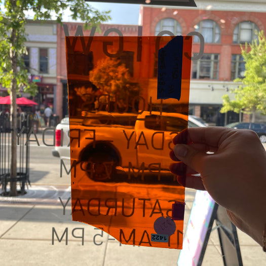 Deep Amber Transparent GNA Sheet Glass Colorado Glassworks