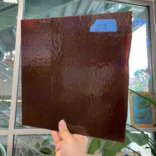 Dark Brown Bullseye Sheet Glass Colorado Glassworks