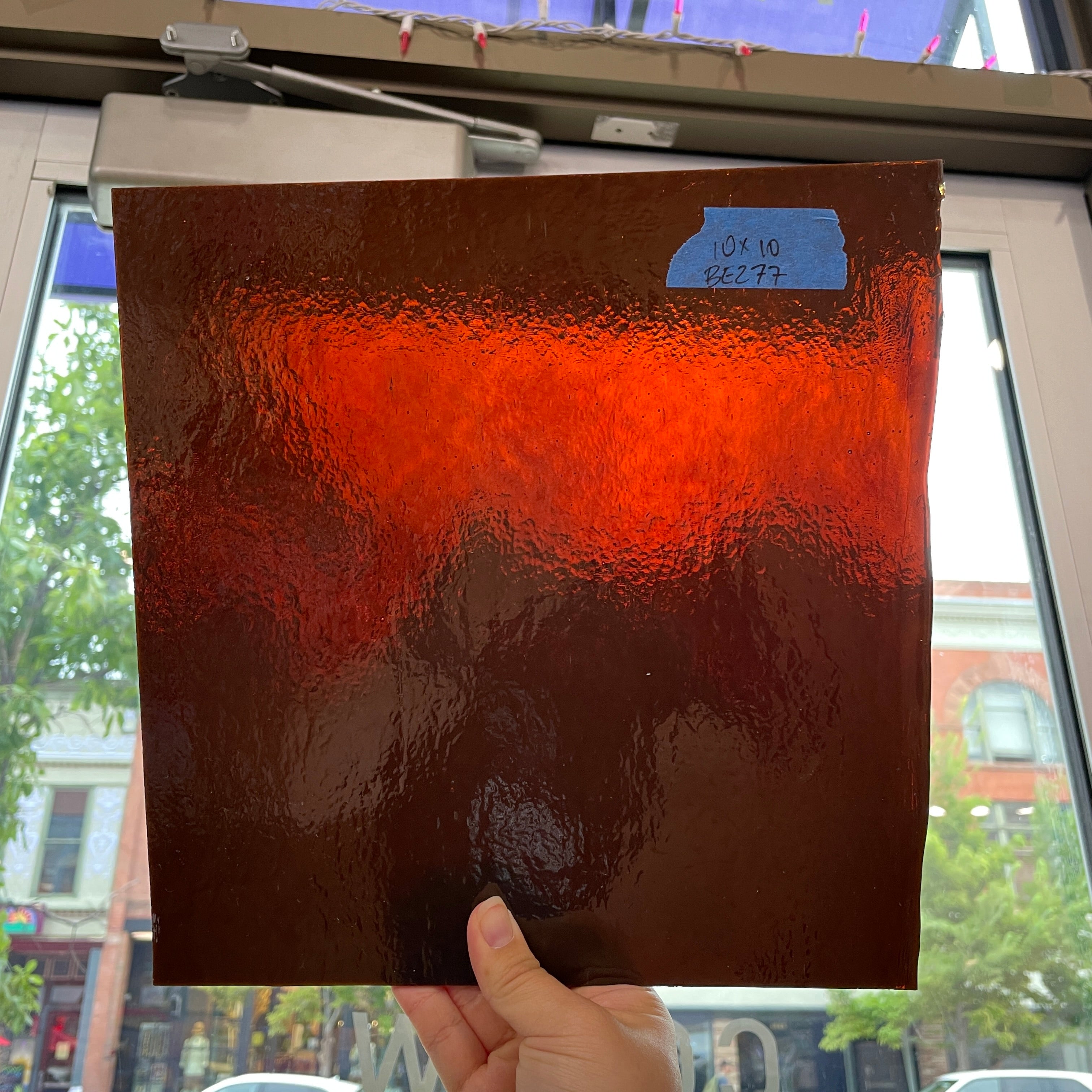 Dark Brown Bullseye Sheet Glass Colorado Glassworks