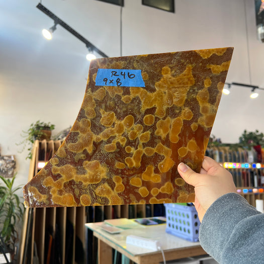 Toffee Brown Mottled Oceana Sheet Glass Unknown