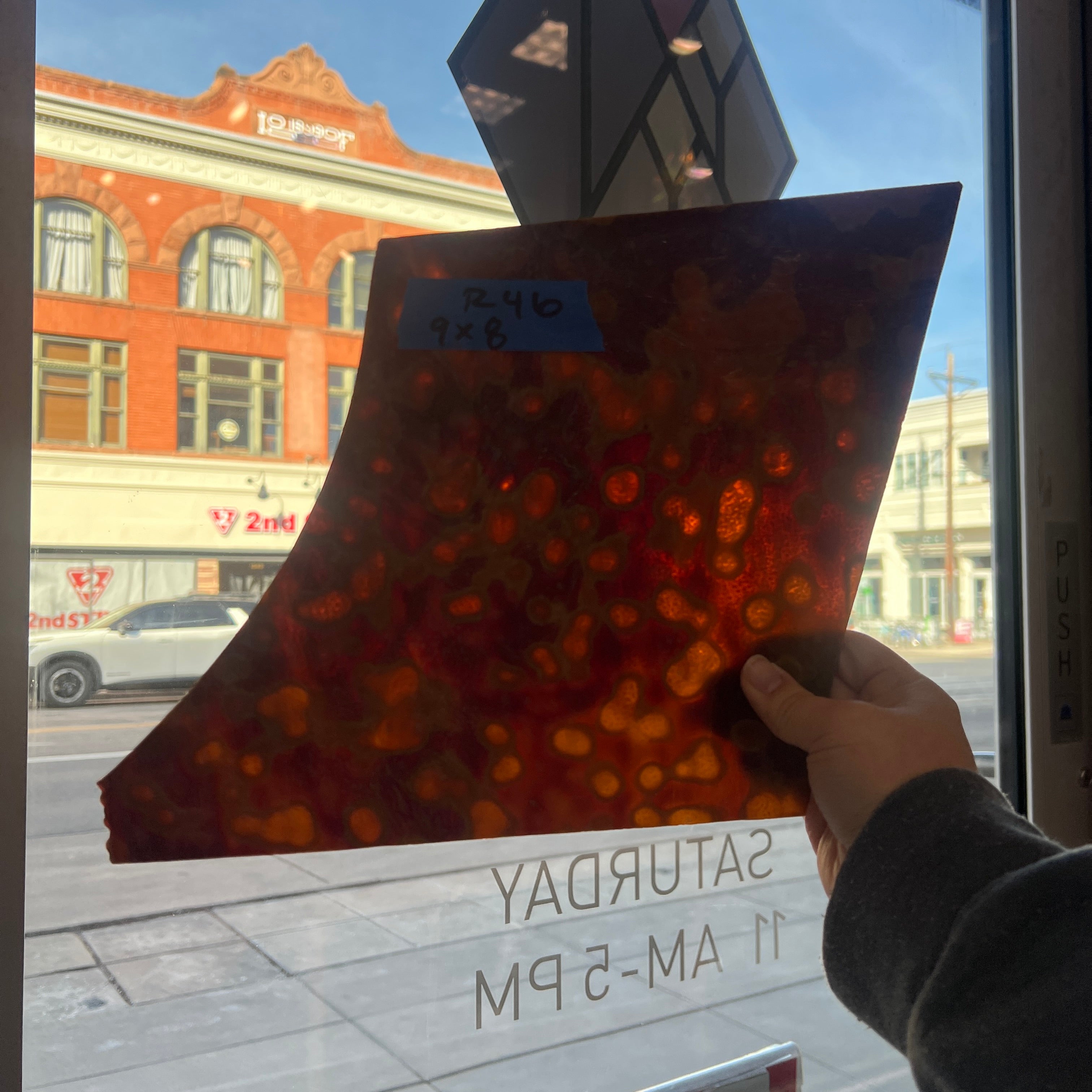 Toffee Brown Mottled Oceana Sheet Glass Unknown