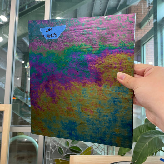 Black Iridescent Wissmach Fusible 96 COE Sheet Glass Colorado Glass Works