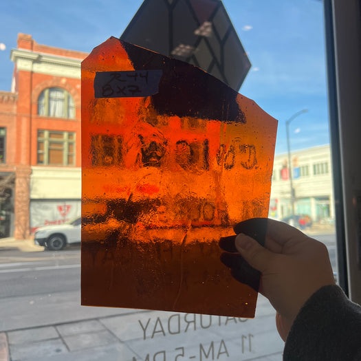 Dark Amber Kokomo Sheet Glass Colorado Glassworks