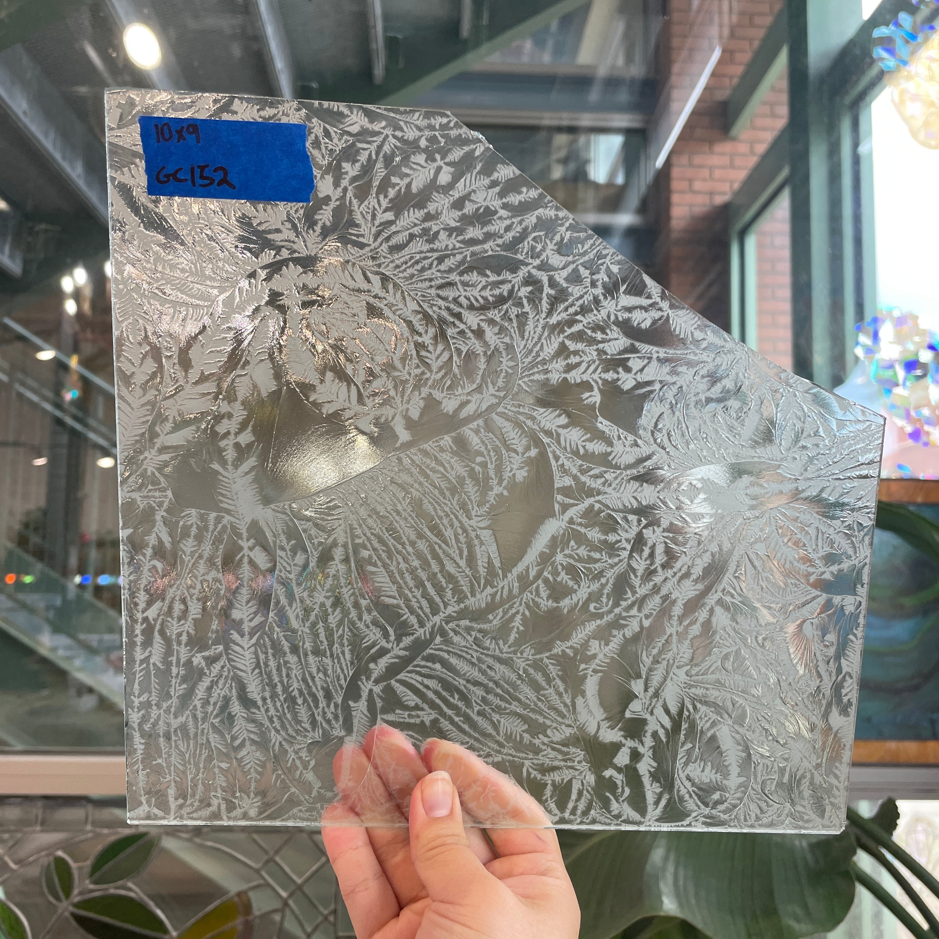 Clear Glue Chip Sheet Glass Colorado Glassworks GC152 (10x9in)