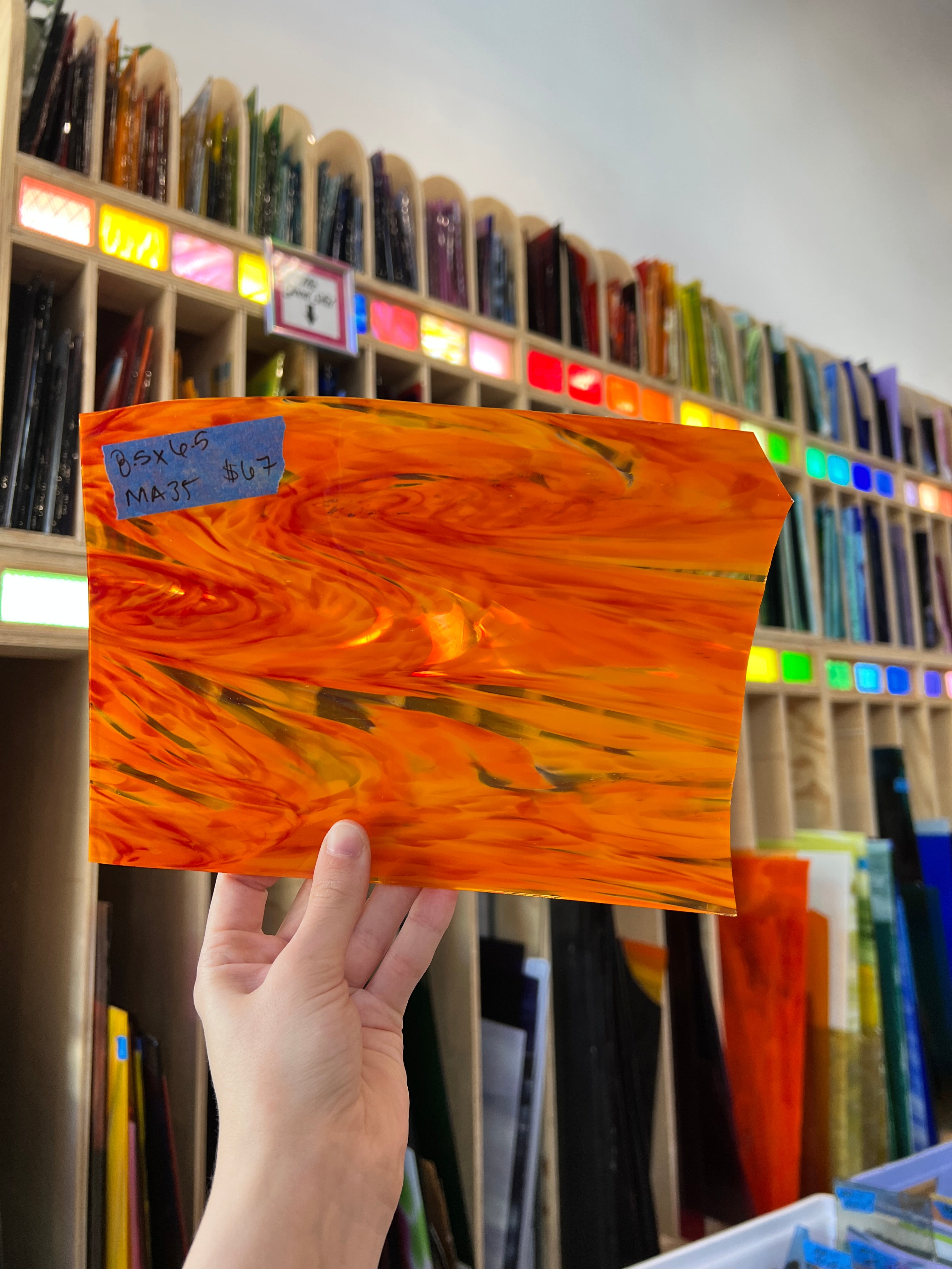 Solar Flare COGW by Monarch Glass Sheet Glass Colorado Glass Works MA35 (8.5x6.5in)