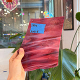 Pink White Wispy Bullseye Fusible 90 COE Sheet Glass Colorado Glassworks