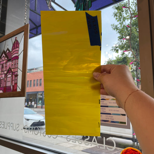 Yellow White Wispy Spectrum Sheet Glass Spectrum