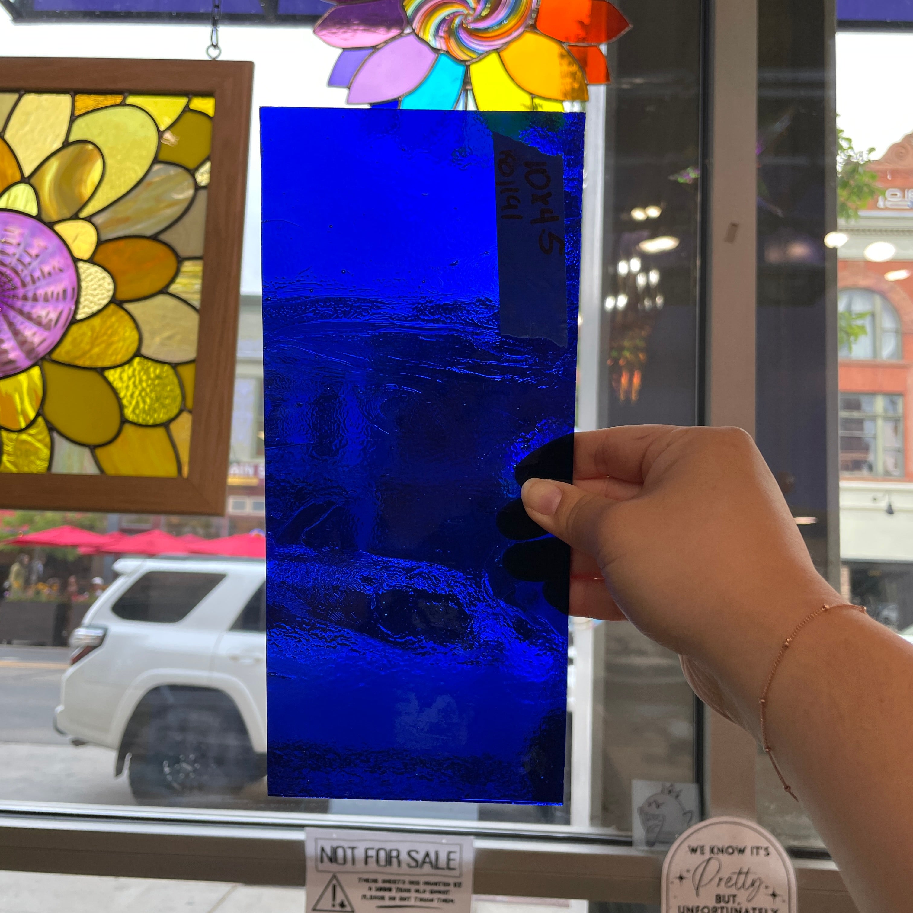 Deep Blue Transparent Kokomo Sheet Glass Kokomo