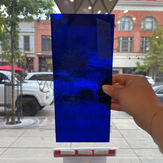Deep Blue Transparent Kokomo Sheet Glass Kokomo
