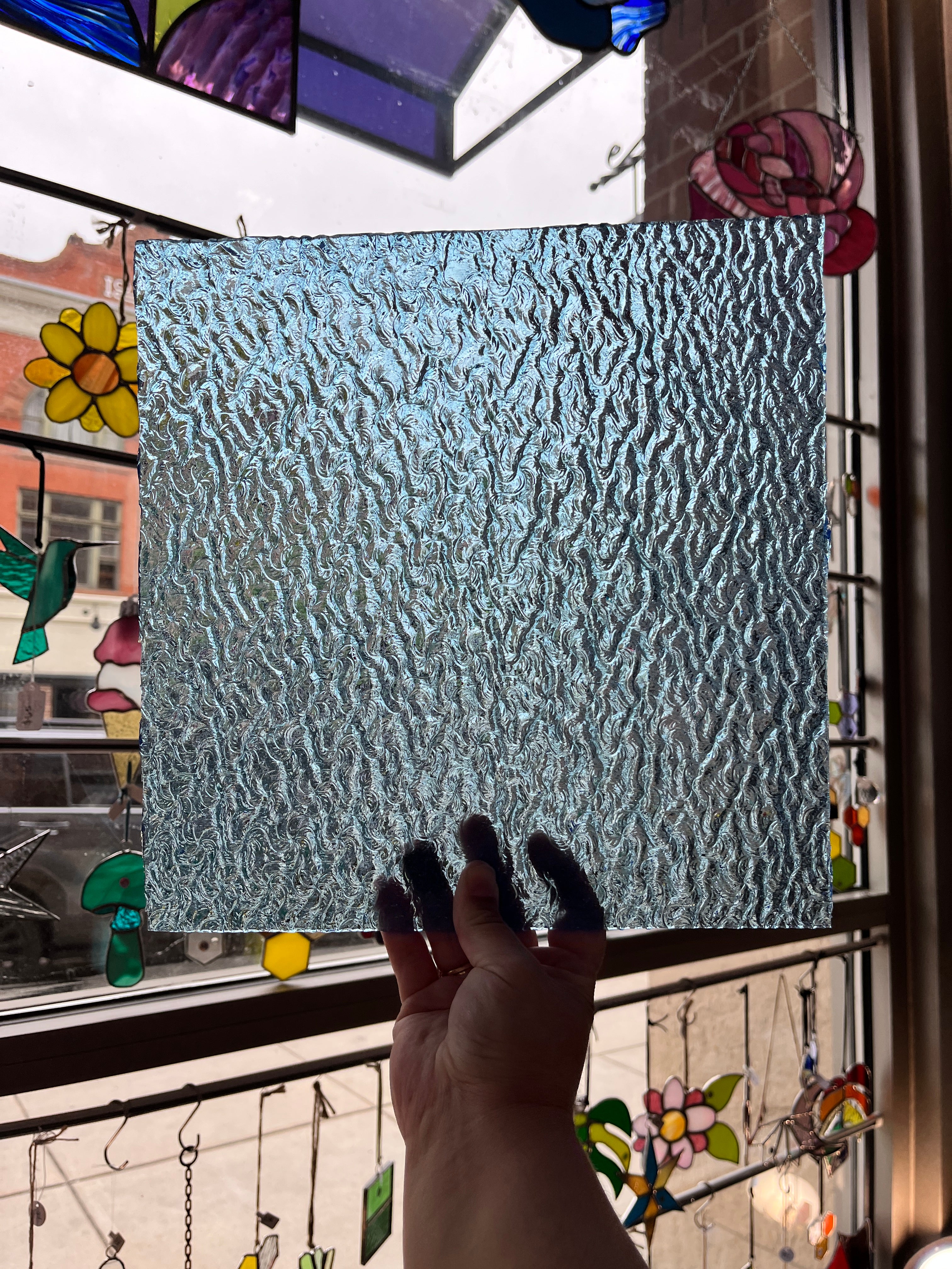 Kokomo Pale Blue Starburst Colorado Glassworks