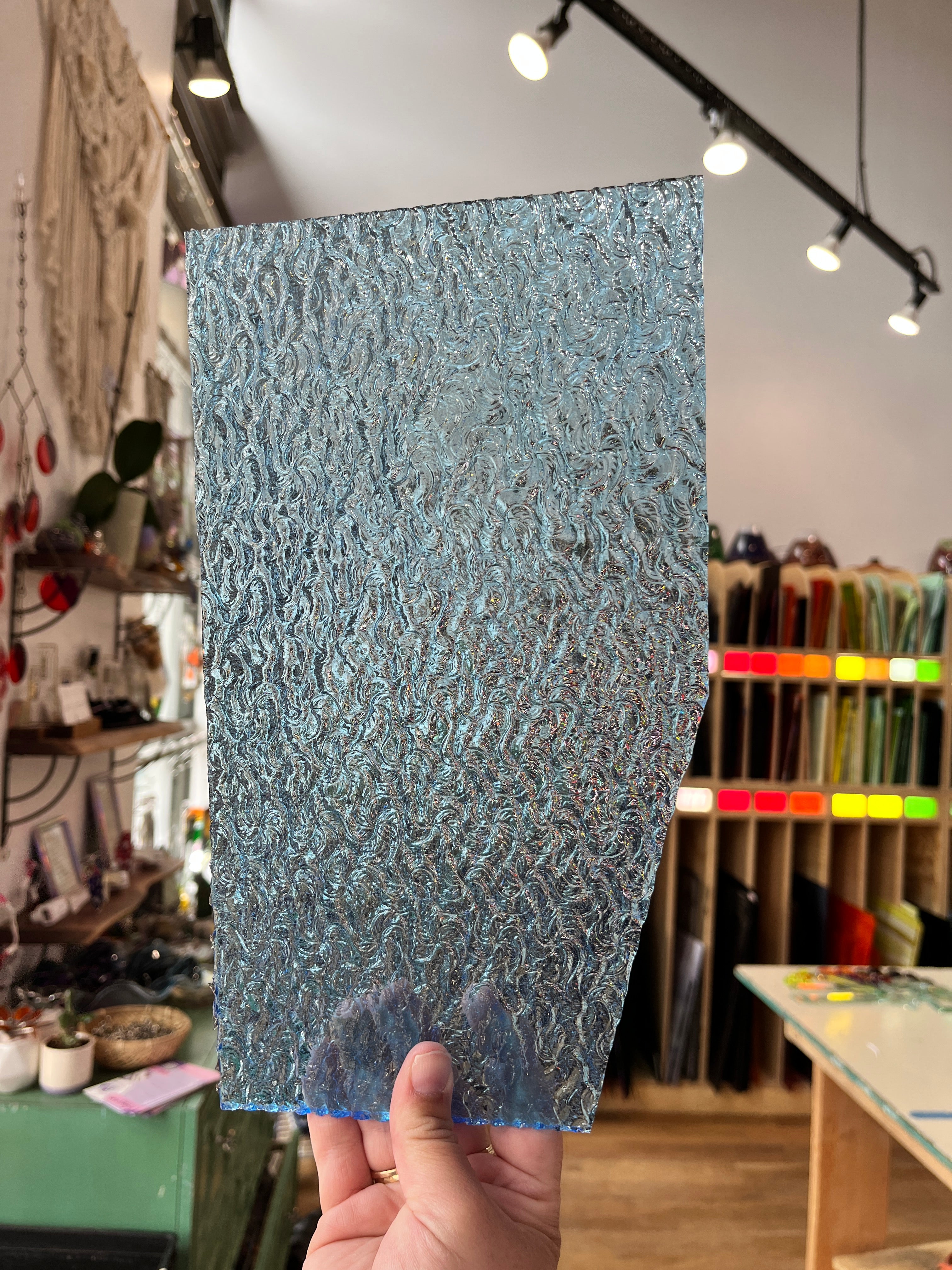 Kokomo Pale Blue Starburst Colorado Glassworks (KO1128) 6 x 12in