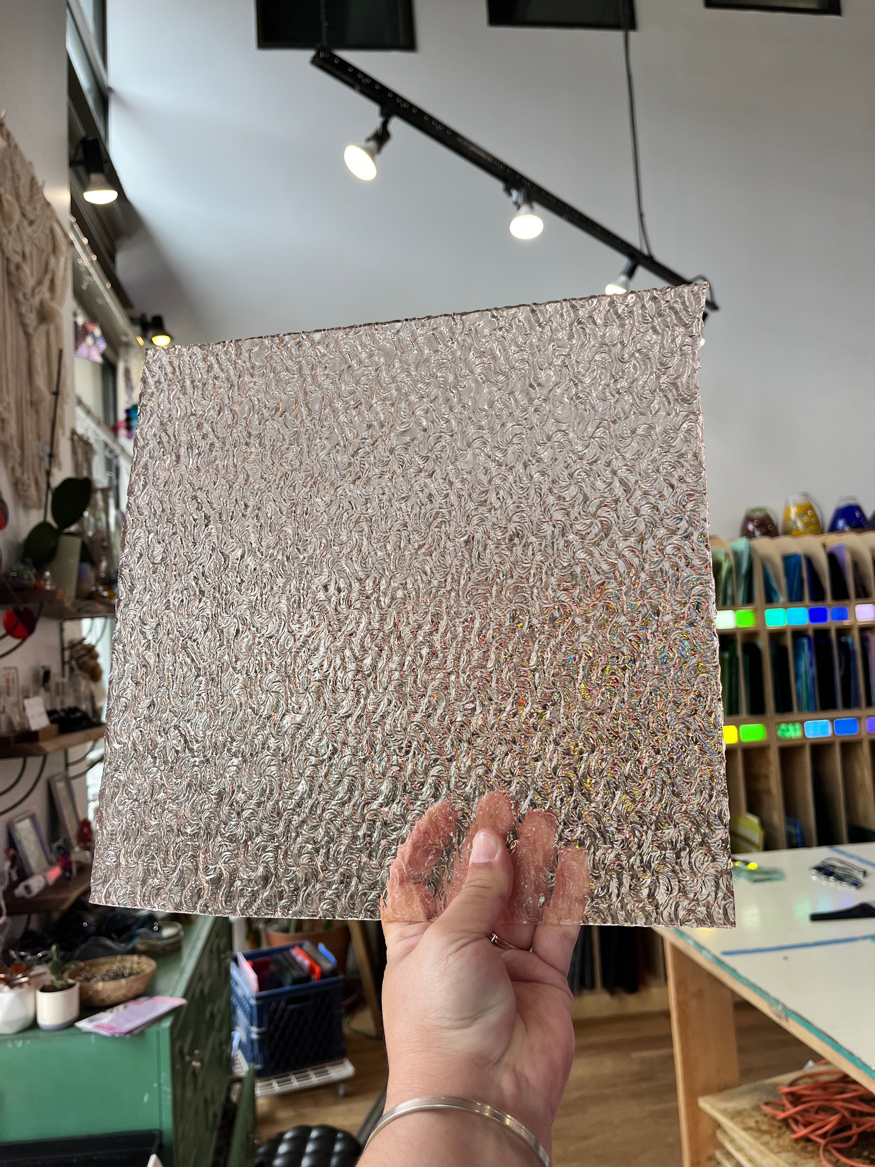 Kokomo Light Pink Starburst Colorado Glassworks (KO1138) 12 x 12in