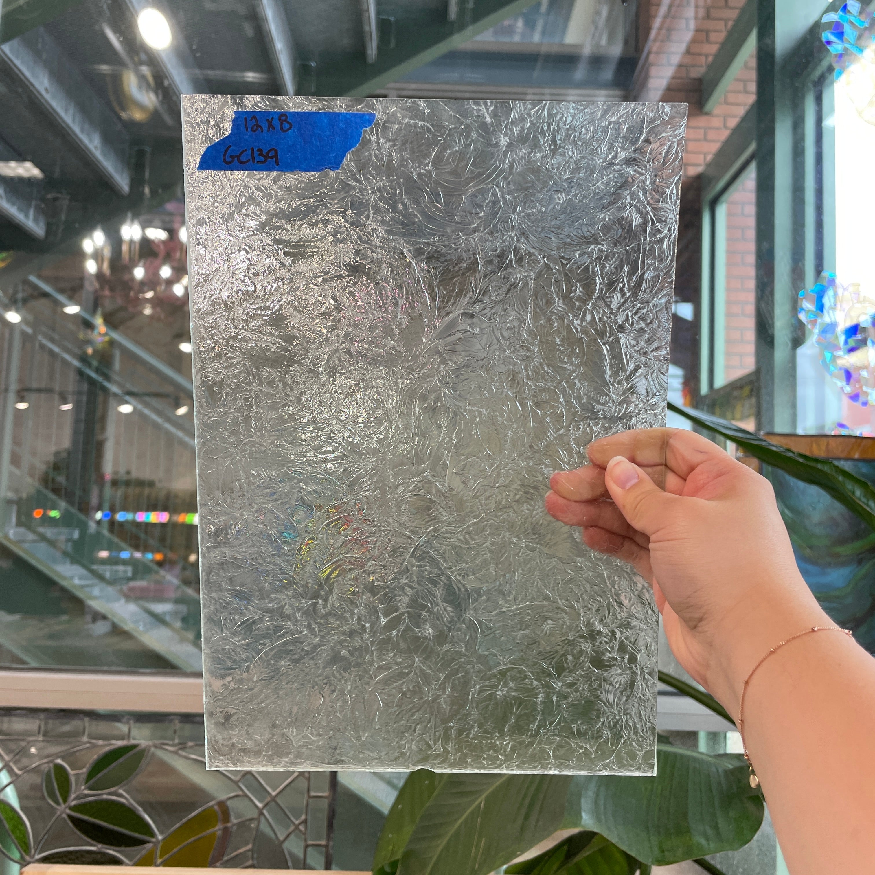 Clear Glue Chip Sheet Glass Colorado Glassworks GC139 (12x8in)