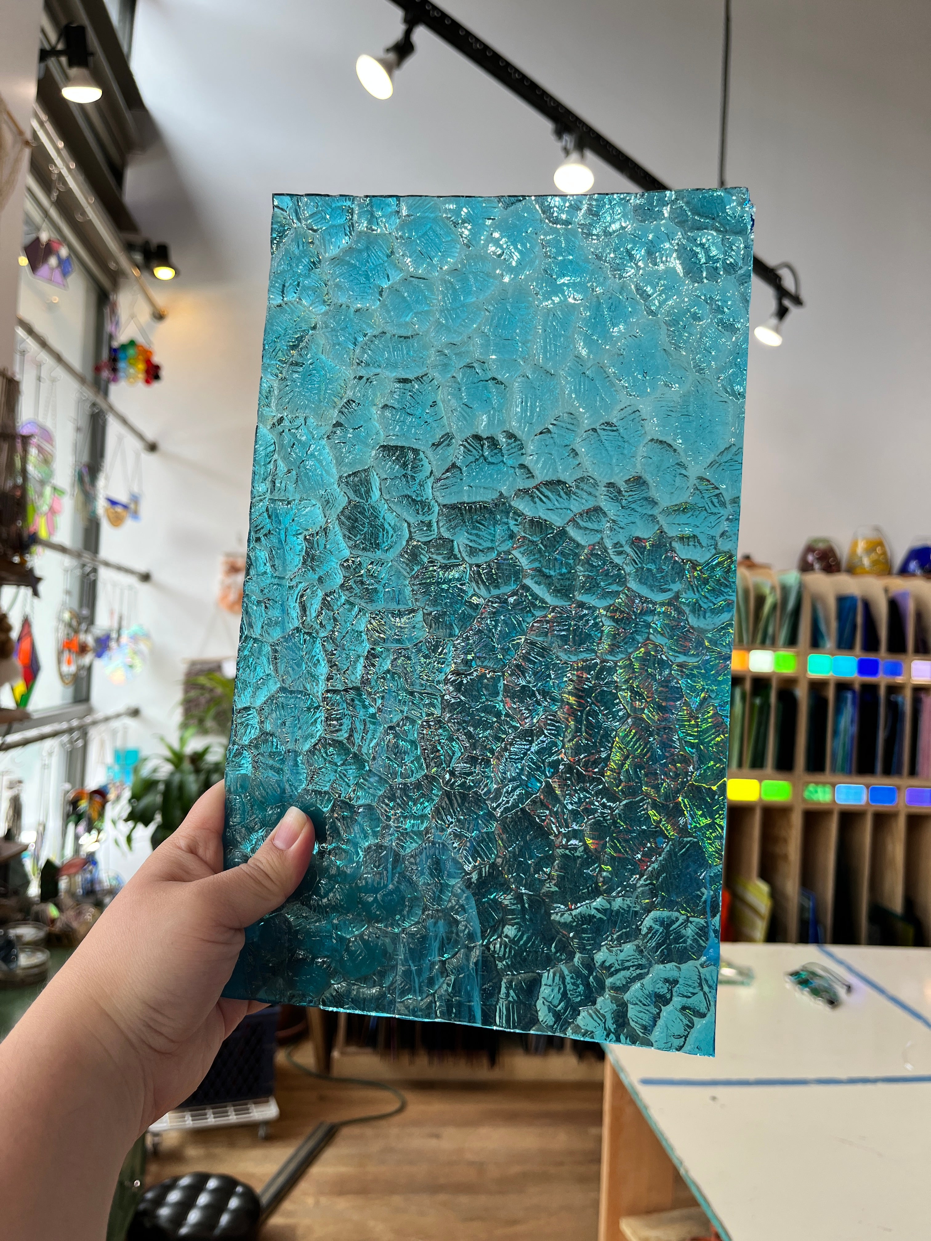 Kokomo Sky Blue Wavolite Colorado Glassworks (KO1141) 6.5 x 12in
