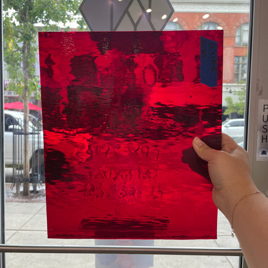 Ruby Red Waterglass Transparent Spectrum Sheet Glass Colorado Glassworks