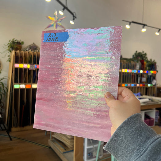 Pink Opaque Iridescent Choice Colorado Glassworks 10x8in (CH-77872941)