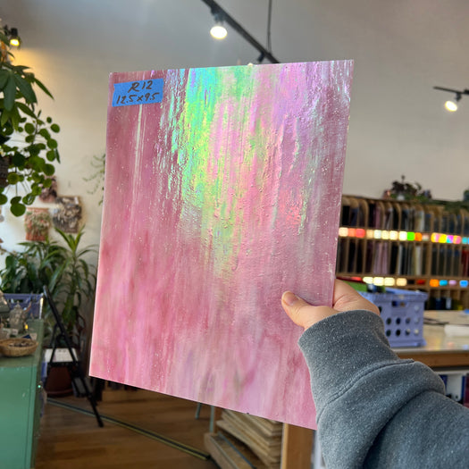 Pink Opaque Iridescent Choice Colorado Glassworks 12.5x9.5in (CH-77840173)