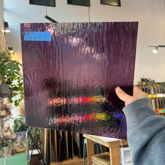 Purple Cathedral Youghiogheny Fusible 96 COE Sheet Glass Colorado Glassworks