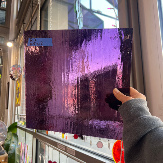 Purple Cathedral Youghiogheny Fusible 96 COE Sheet Glass Colorado Glassworks 12x11.5in (YG-78150957)