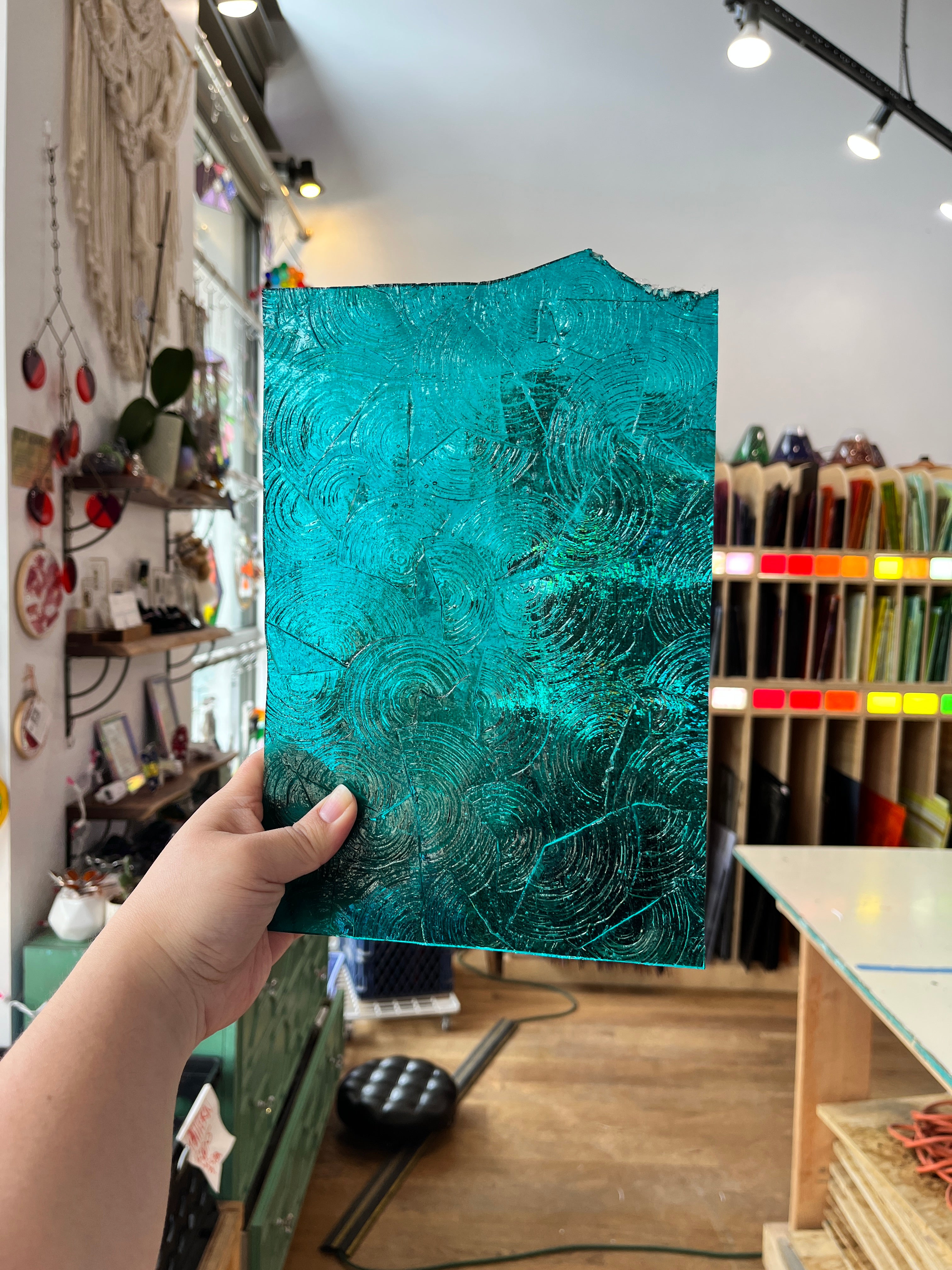 Kokomo Teal Rondalicious, I meant Rondalite Colorado Glassworks (KO1098) 10 x 7.5in