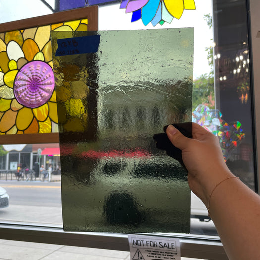Deep Gray Transparent Kokomo Sheet Glass Colorado Glassworks