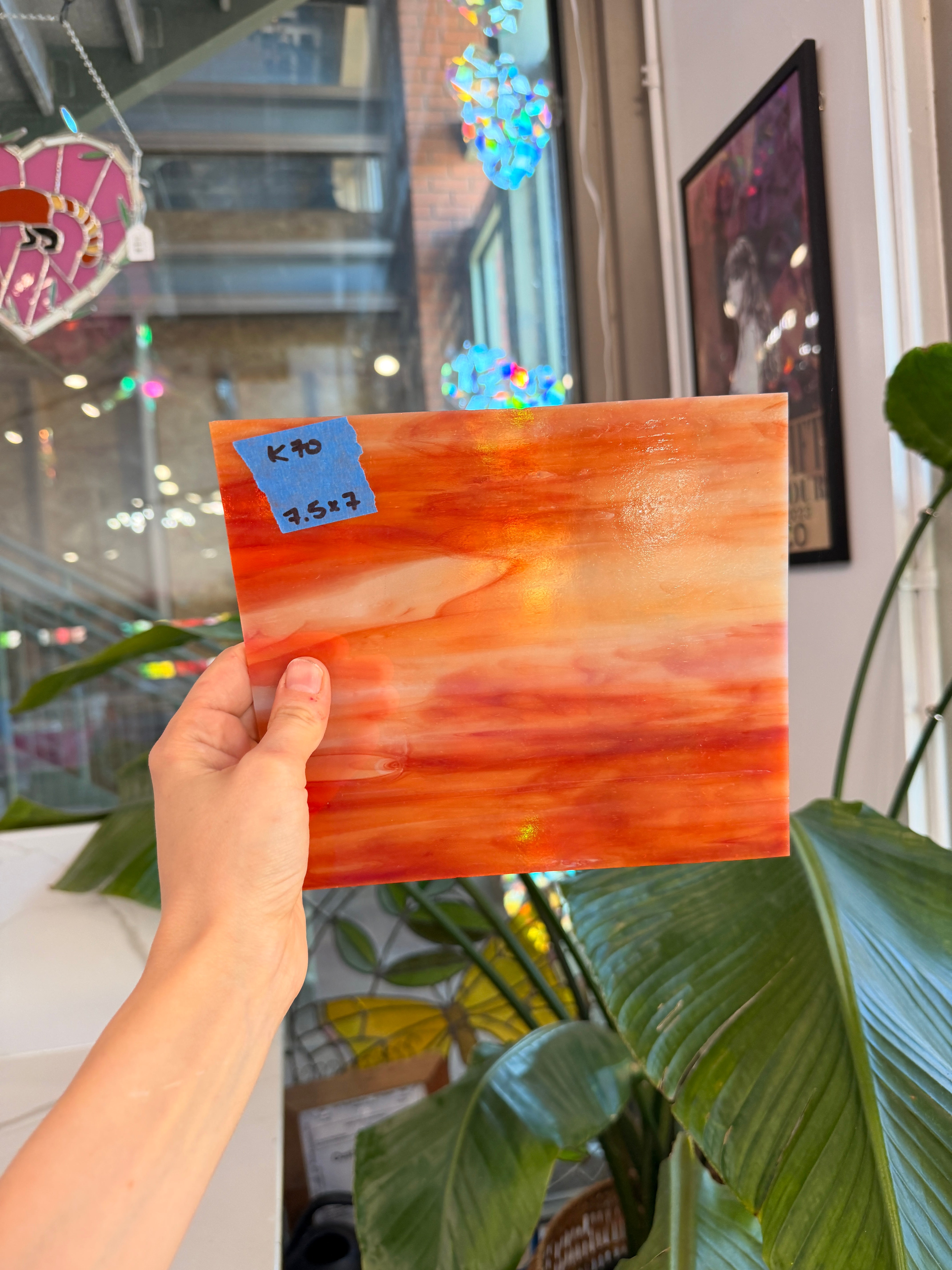 White and Red Wispy Opaque Kokomo