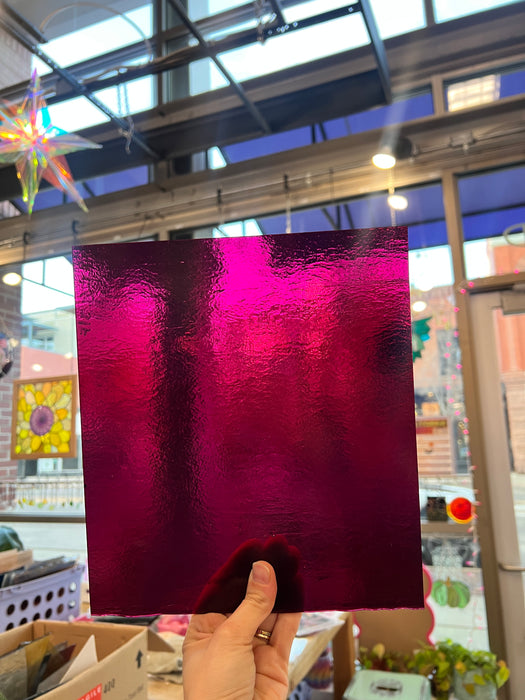 Iridescent Fuchsia Pink Bullseye Fusible 90 COE (BE 1332 31F) Colorado Glass Works