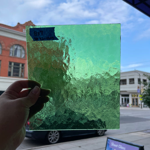 Light Green Textured Youghiogheny Sheet Glass Colorado Glassworks