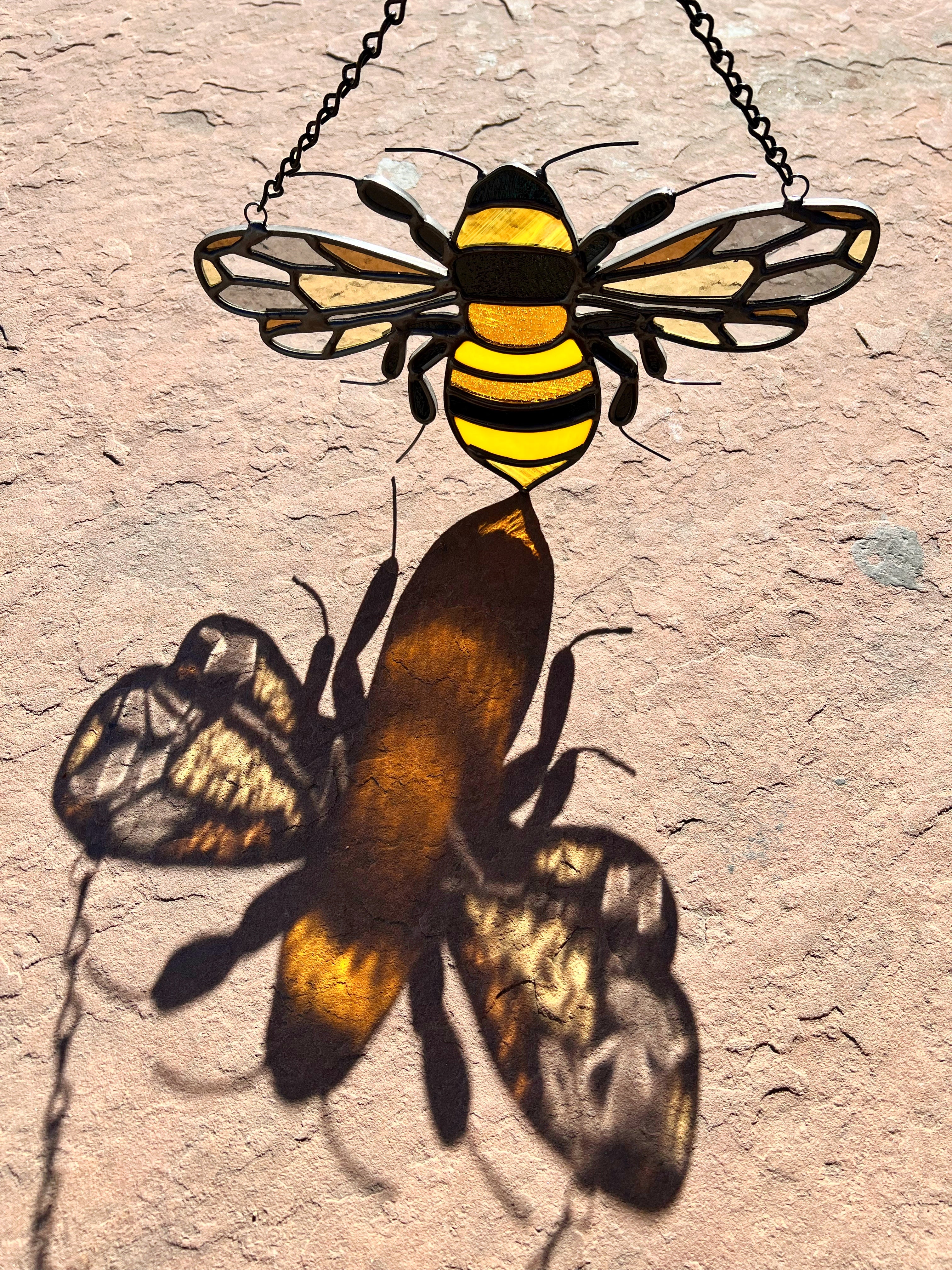 Stained glass bee 