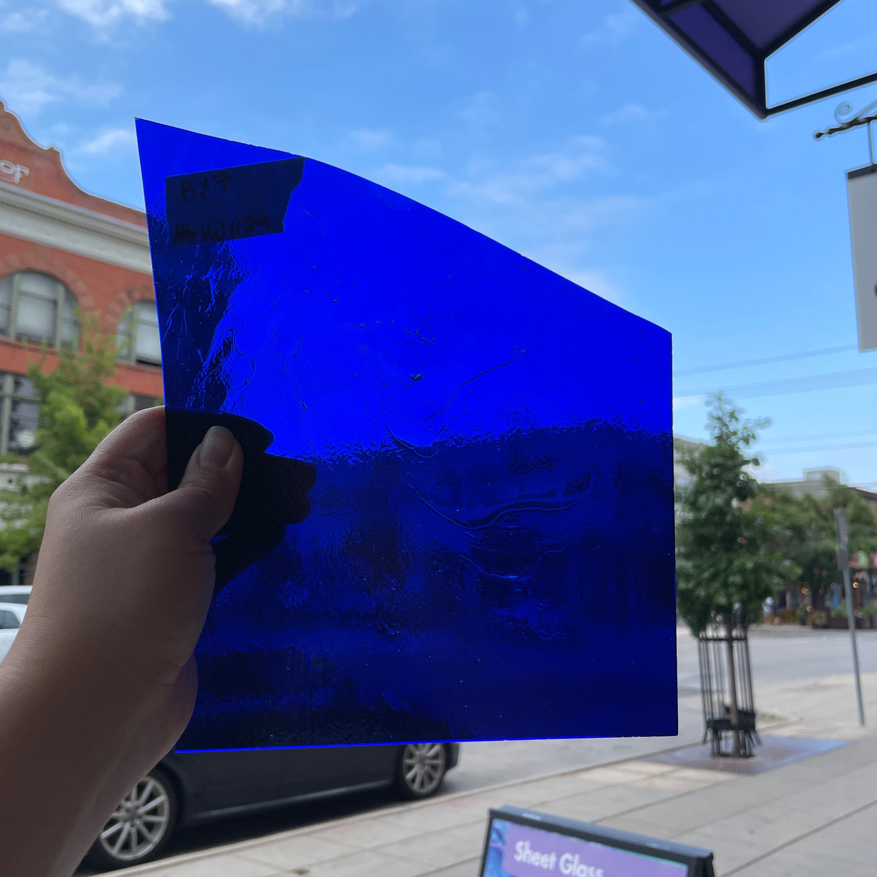 Royal Blue Transparent Kokomo Sheet Glass Colorado Glassworks