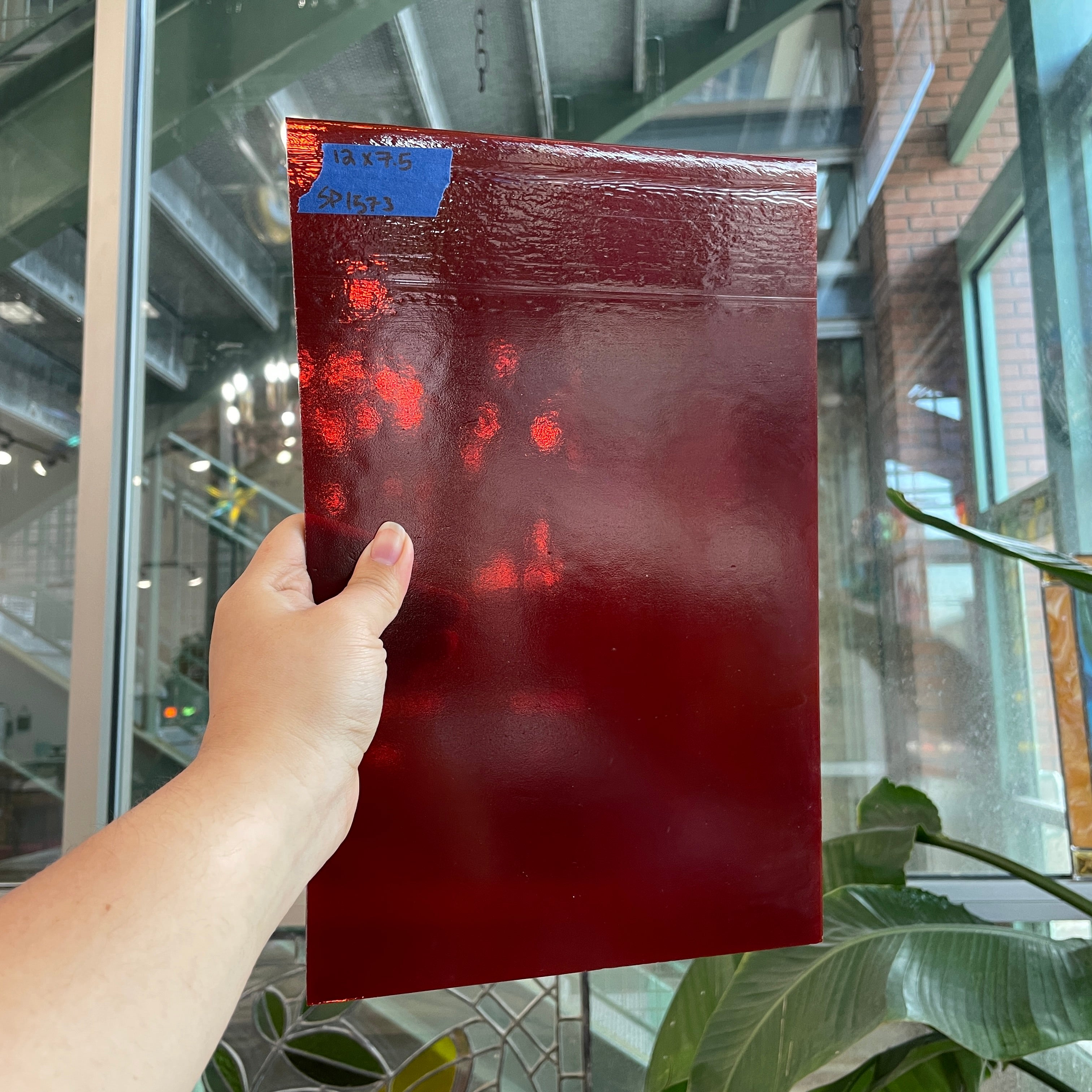 Burnt Umber Transparent Spectrum Sheet Glass Colorado Glassworks SP1573 (12x7.5in)