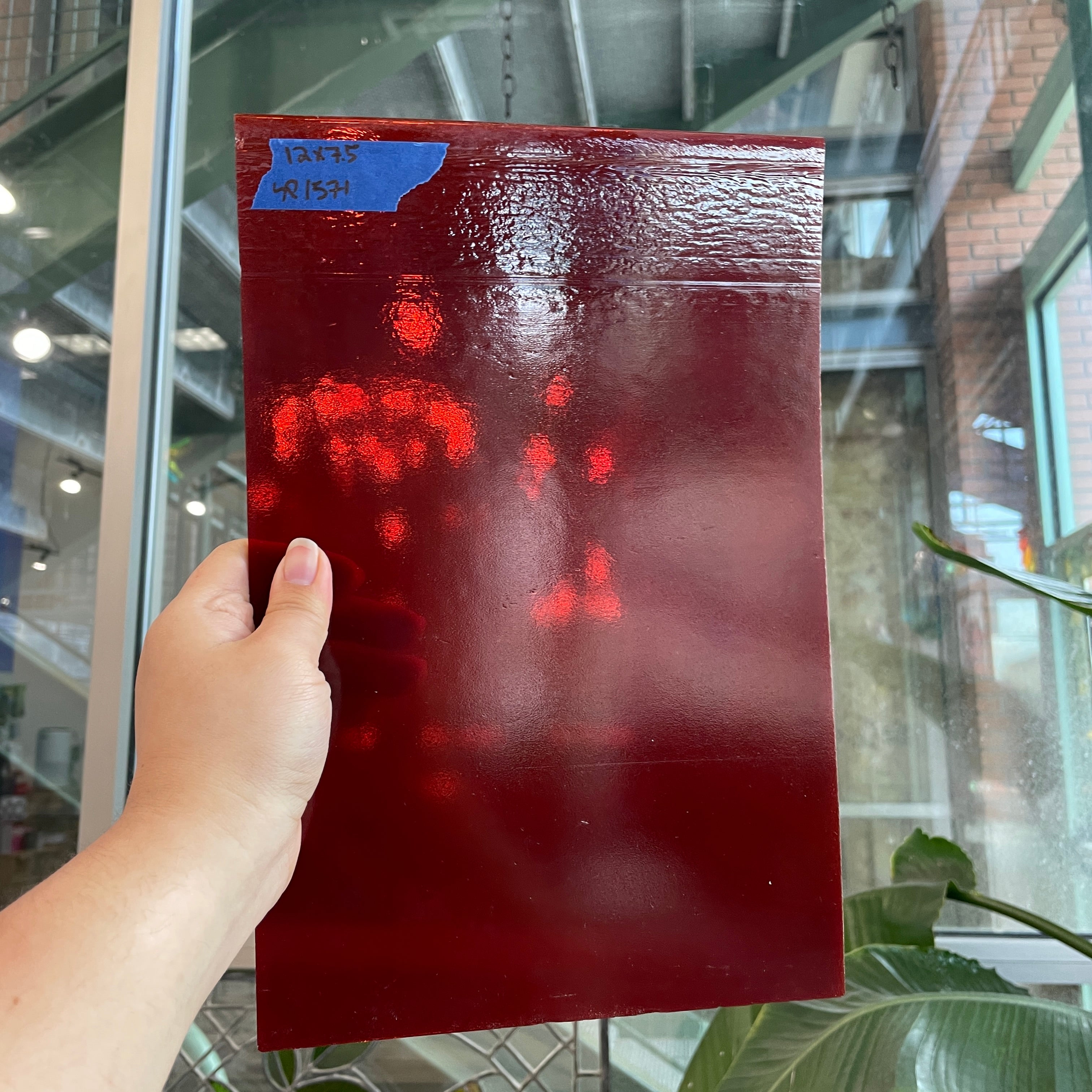 Burnt Umber Transparent Spectrum Sheet Glass Colorado Glassworks SP1571 (12x7.5in)