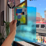 Transparent Light Turquoise Double Roll Bullseye Fusible 90 COE Sheet Glass Colorado Glassworks
