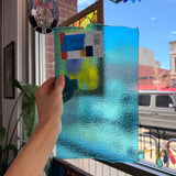 Transparent Light Turquoise Double Roll Bullseye Fusible 90 COE Sheet Glass Colorado Glassworks