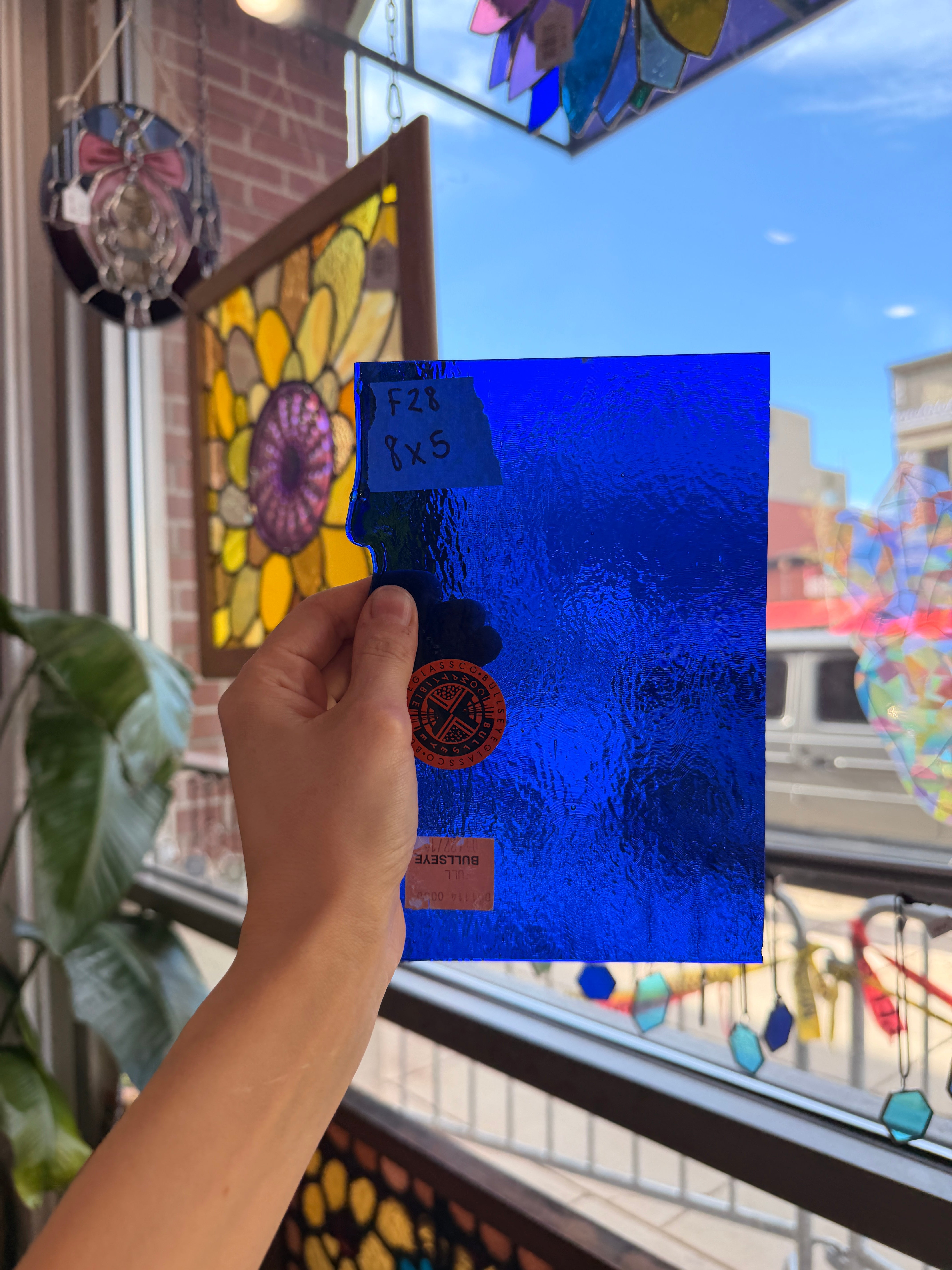 Dark Blue Transparent Bullseye Double Roll Fusible 90 COE Sheet Glass Colorado Glassworks