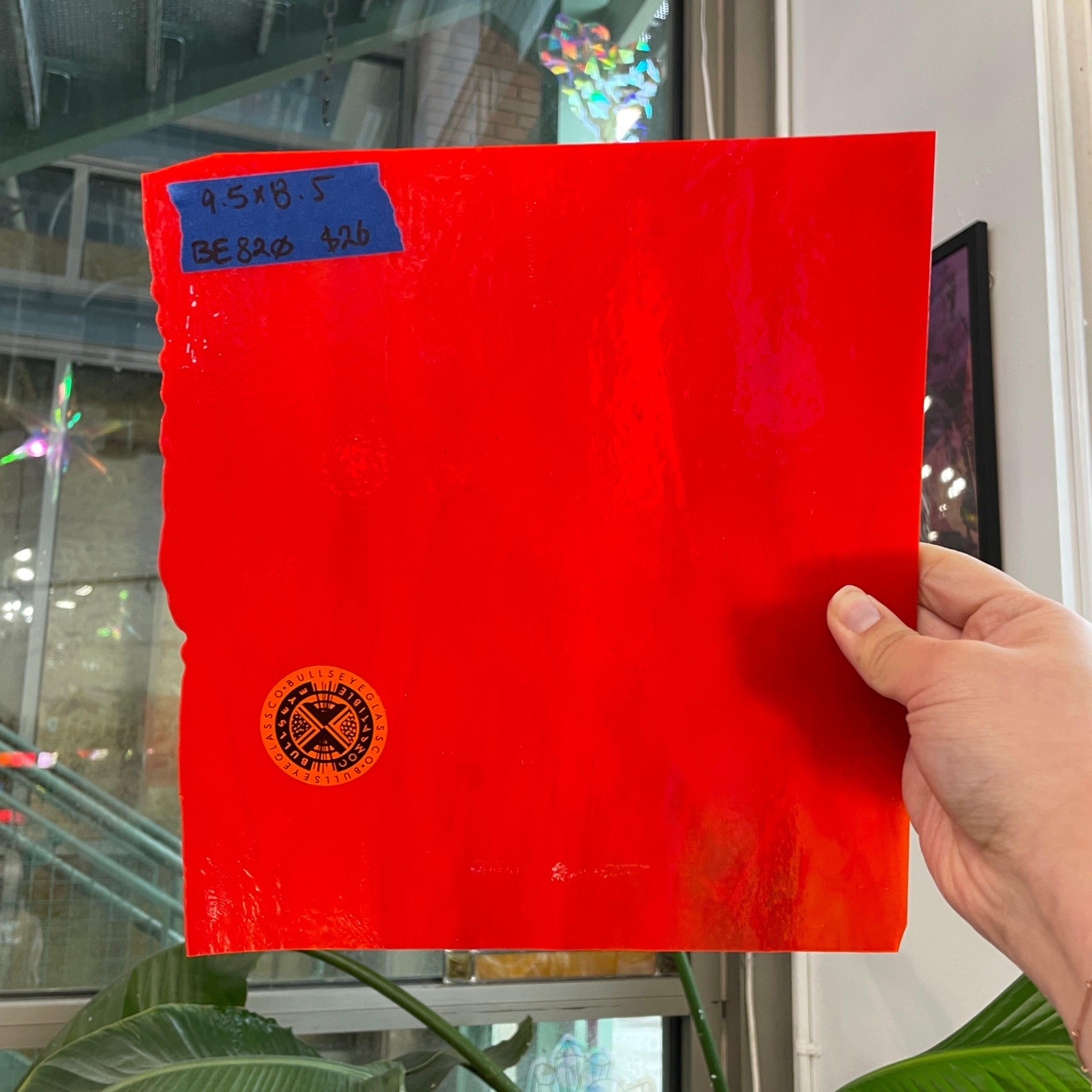 Fire Engine Red Bullseye *Thin Sheet Glass Colorado Glassworks