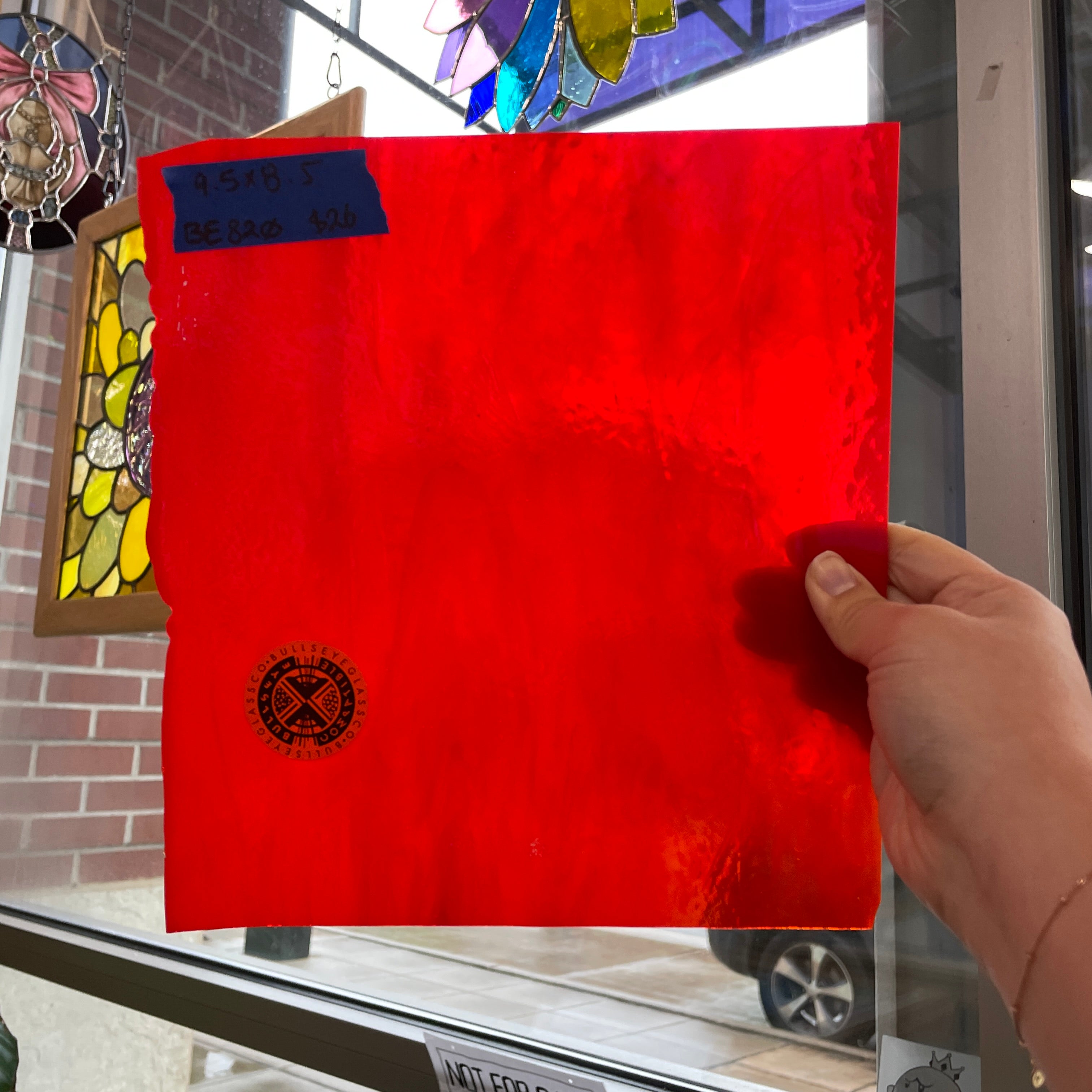 Fire Engine Red Bullseye *Thin Sheet Glass Colorado Glassworks